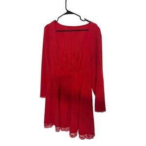 Red Shein Milkmaid Dress 0XL